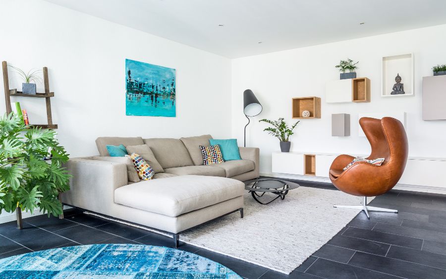EPTM LTD residential interior décor design showing coordinated space planning, furniture, lighting, finishes and decorative elements