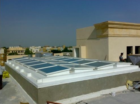 Completed rooftop skylight representing EPTM LTD skylight design, framing, glazing, waterproofing and building-envelope coordination scope