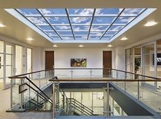 Commercial office skylight and staircase lobby representing EPTM LTD architectural, interior, building-envelope and structural-interface coordination scope